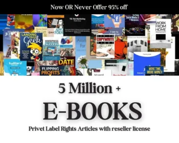 5 Million+ Ebooks + 5 Million PLR Articles Bonus with reseller rights | 5 M Ebooks bundle | EBook collection